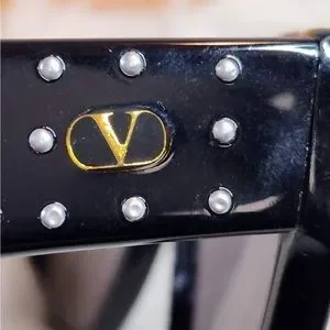 Valentino | Accessories | Valentino Black Studded Wayfarer  display picture 2